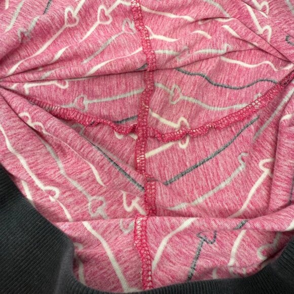 Cacique Pajama Set 3/4 Sleeve Top Matching Pants Sz 22/24 Striped Heart Pattern - Picture 13 of 14